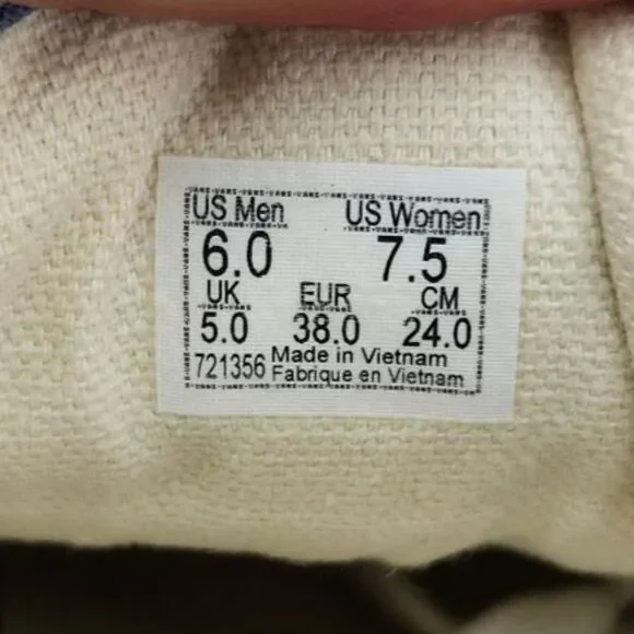 Vans Woven Old Skool Stackform Womens Sz 7.5 Blue Denim Platform Sneakers Shoes - Picture 9 of 9